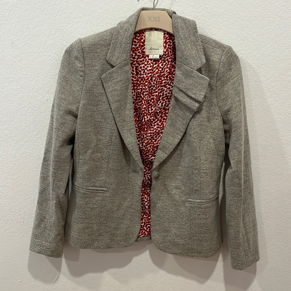 Anthropologie Boiled Wool Blazer